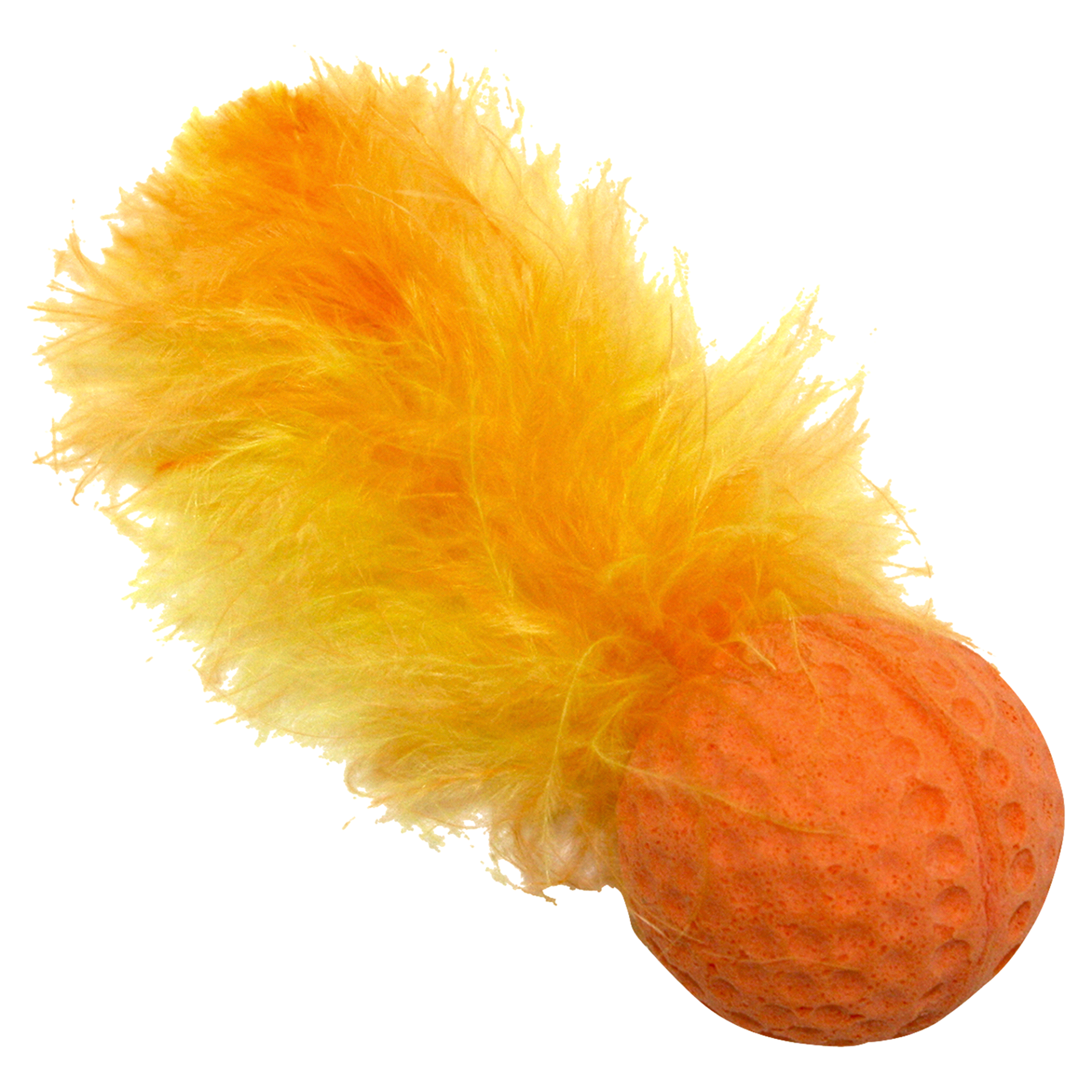slide 1 of 1, Meijer Foam Ball With Feathers Cat Toy, 1 ct