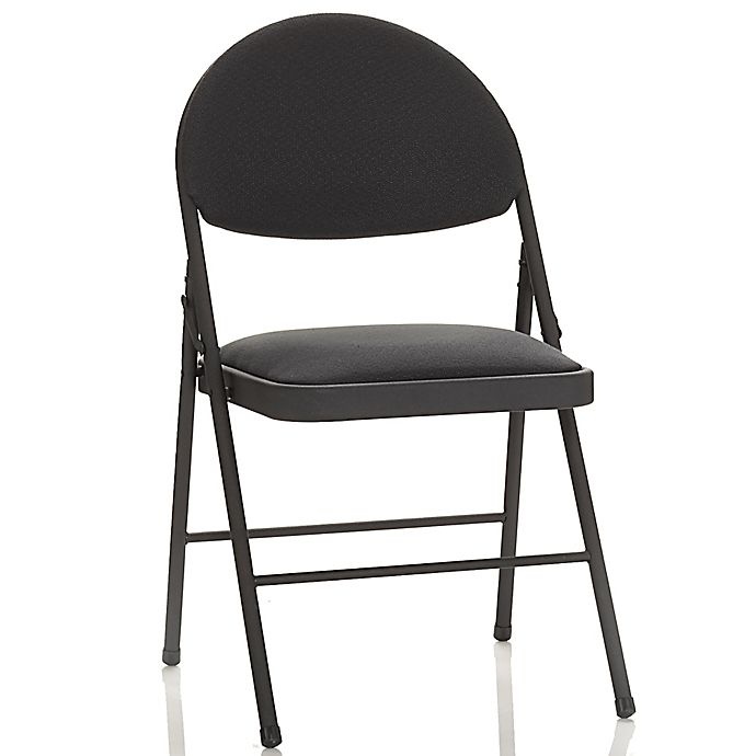 slide 1 of 6, Simply Essential Comfort Folding Chair - Black, 1 ct