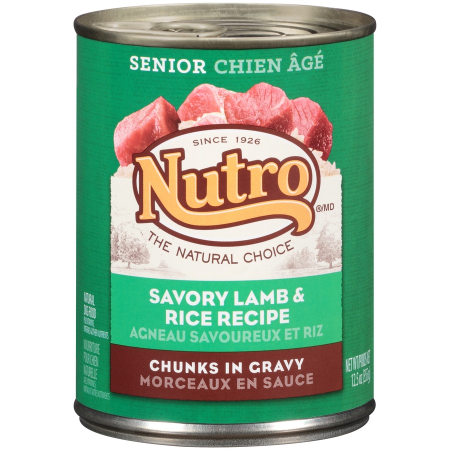 slide 1 of 1, Nutro Natural Choice Lamb & Rice Senior Canned Dog Food, 12.5 oz