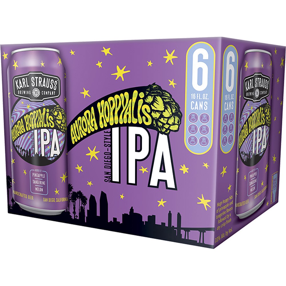 slide 1 of 1, Aurora Hoppyalis Ipa 6Pk Cans, 96 oz