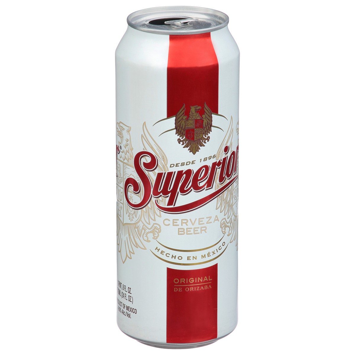 slide 4 of 9, Superior Mexican Beer Can, 24 oz can