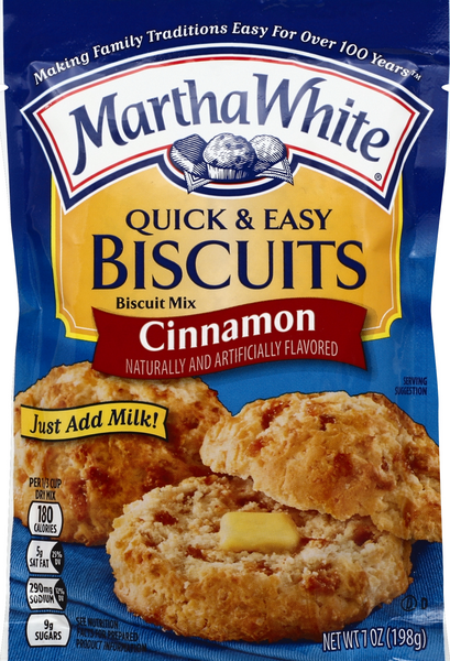 slide 1 of 1, Martha White Quick & Easy Cinnamon Biscuit Mix, 7 oz