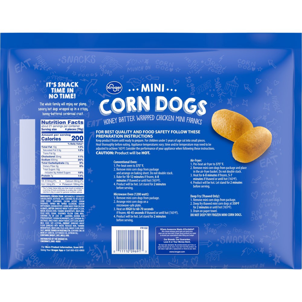 slide 2 of 2, Kroger Mini Corn Dogs, 56 oz