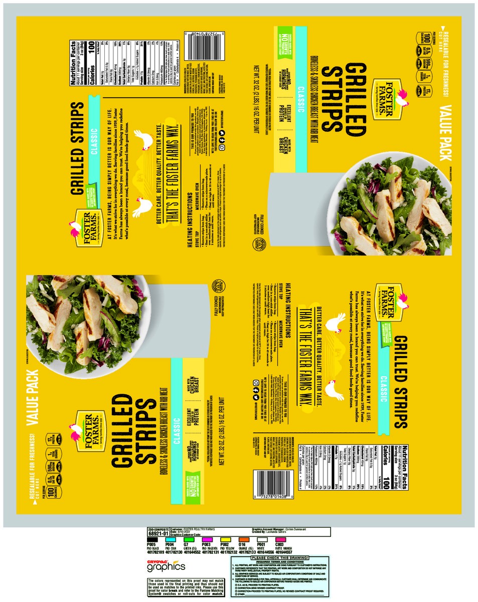 slide 6 of 9, Foster Farms Chicken Strips, 32 oz