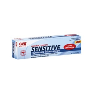 slide 1 of 1, CVS Pharmacy Cvs Maximum Strength Sensitive Toothpaste With Flouride & Extra Whitening, 6 oz