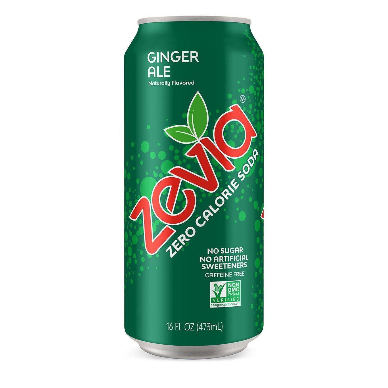 slide 1 of 3, Zevia Ginger Ale Zero Calorie Soda, 16 fl oz