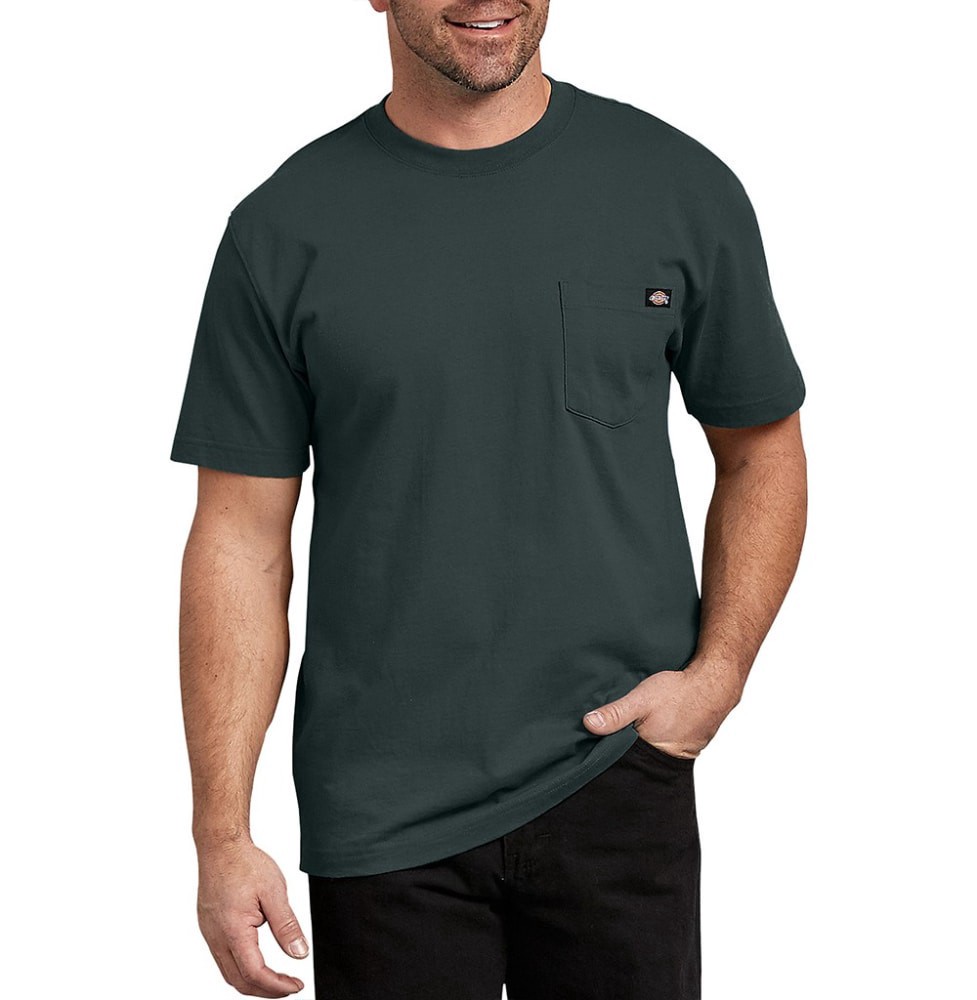 slide 2 of 2, Dickies Men's Heavyweight Short Sleeve T-Shirt - Hunter Green, XXL