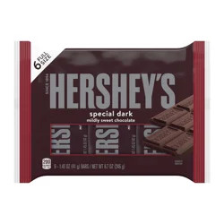Hershey's Special Dark Mildly Sweet Chocolate Candy Bars - 1.45 oz (6 Count)