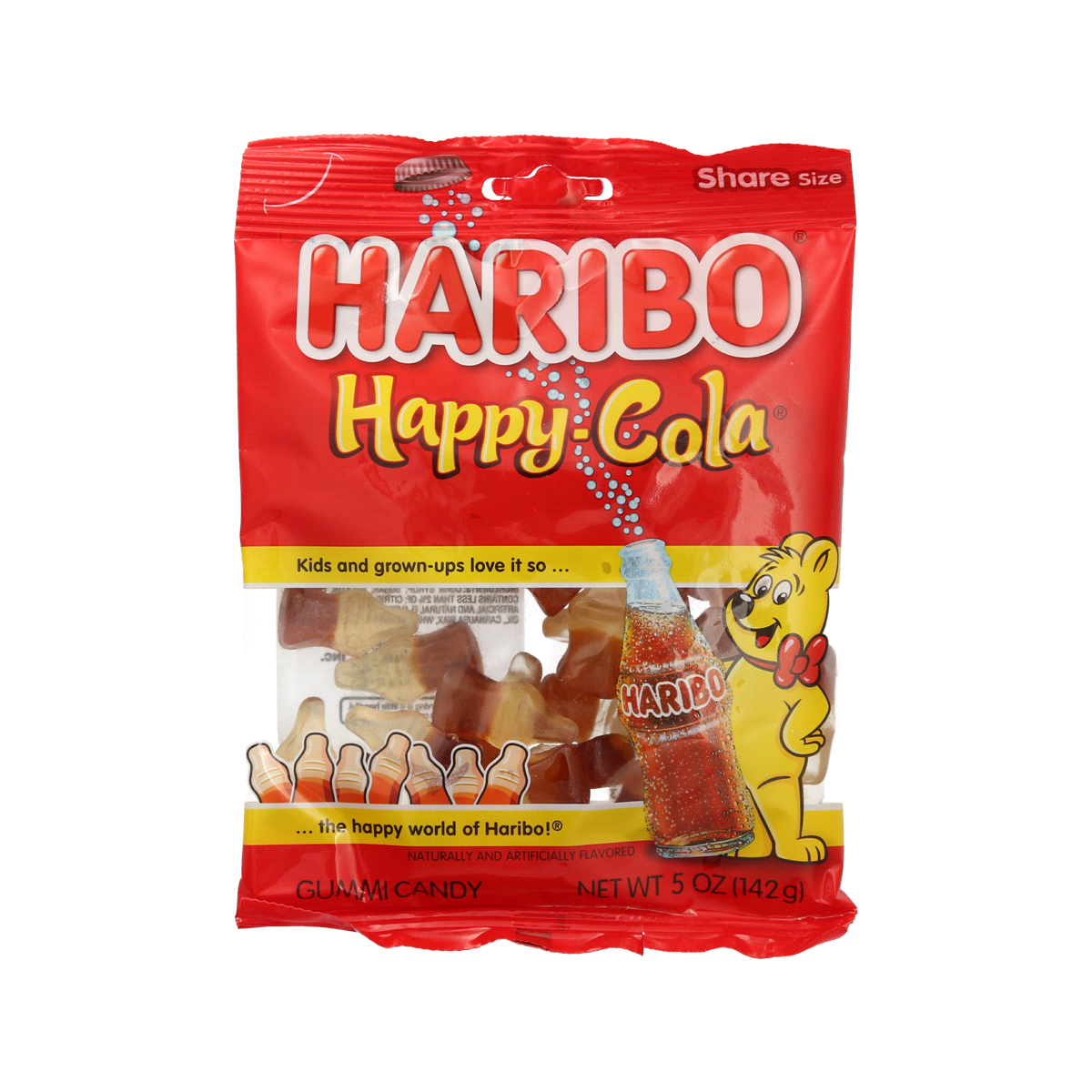 slide 1 of 2, Haribo Harbio Happy Cola, 5 oz