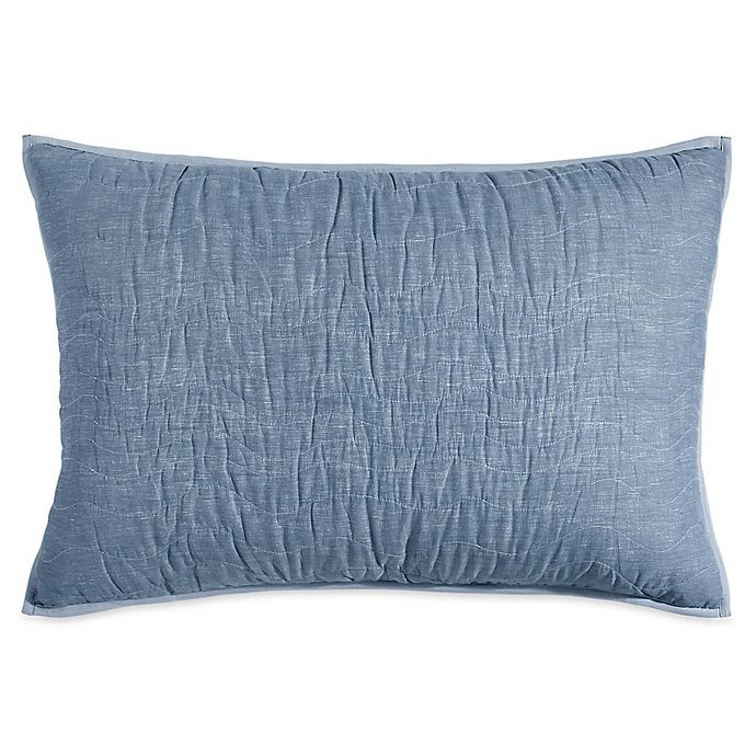 slide 1 of 1, DKNY Cotton Voile Standard Pillow Sham - Blue Chambray, 1 ct
