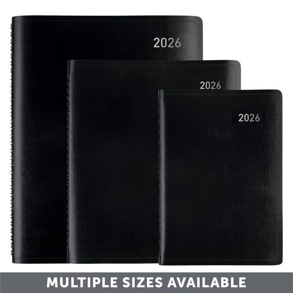 slide 2 of 7, Office Depot Brand Weekly Monthly Planner, 8"" x 11"", Black, January 2026 to December 2026, OD71080026, 1 ct