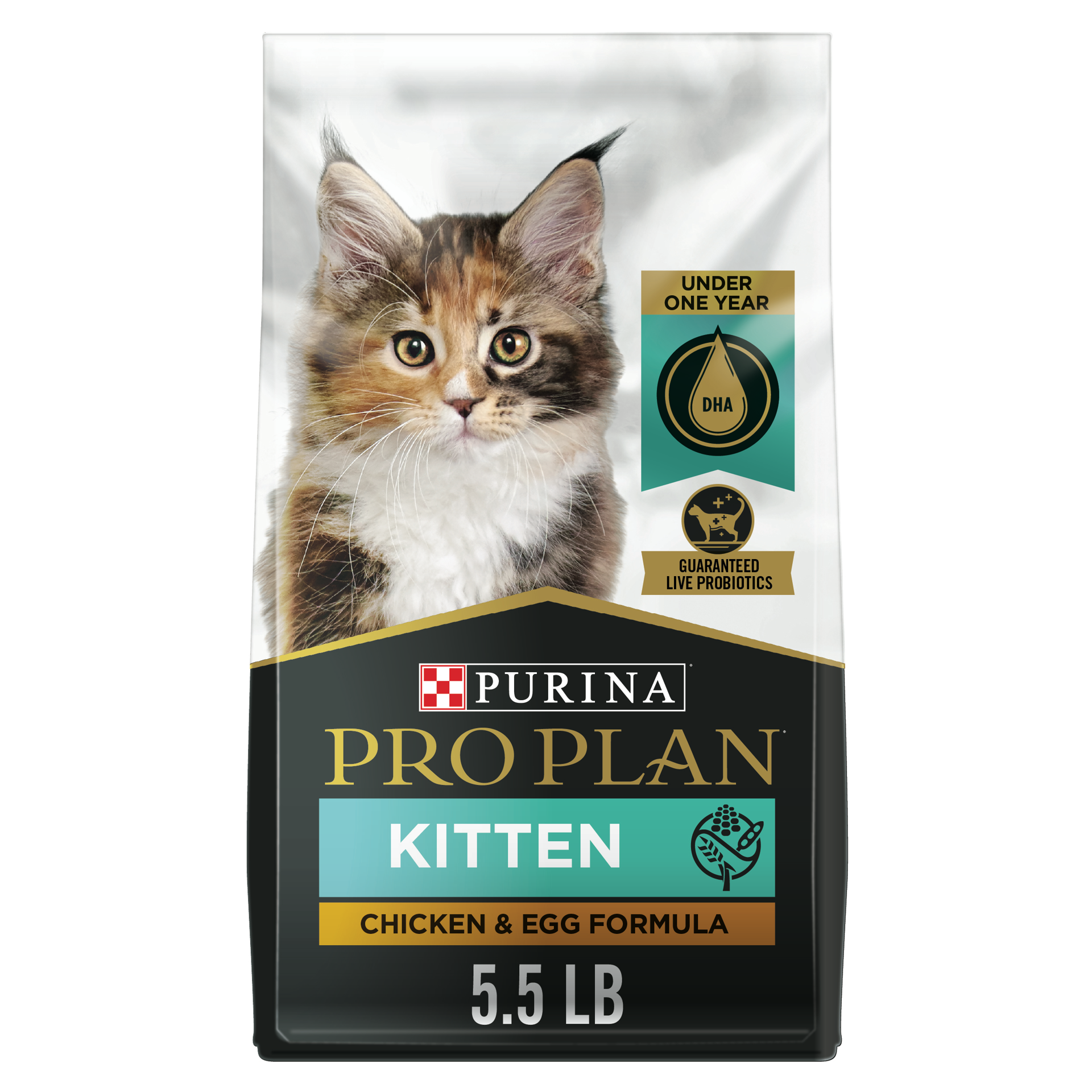 slide 1 of 8, Pro Plan Purina Pro Plan Grain Free, High Protein, Natural Dry Kitten Food, Chicken & Egg Formula, 5.5 lb