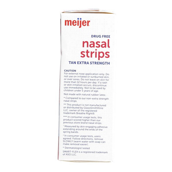 slide 2 of 13, Meijer Extra Tan Nasal Strips, 44 ct