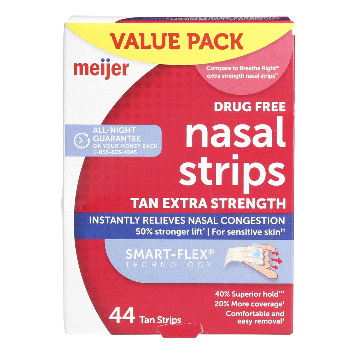 slide 1 of 13, Meijer Extra Tan Nasal Strips, 44 ct