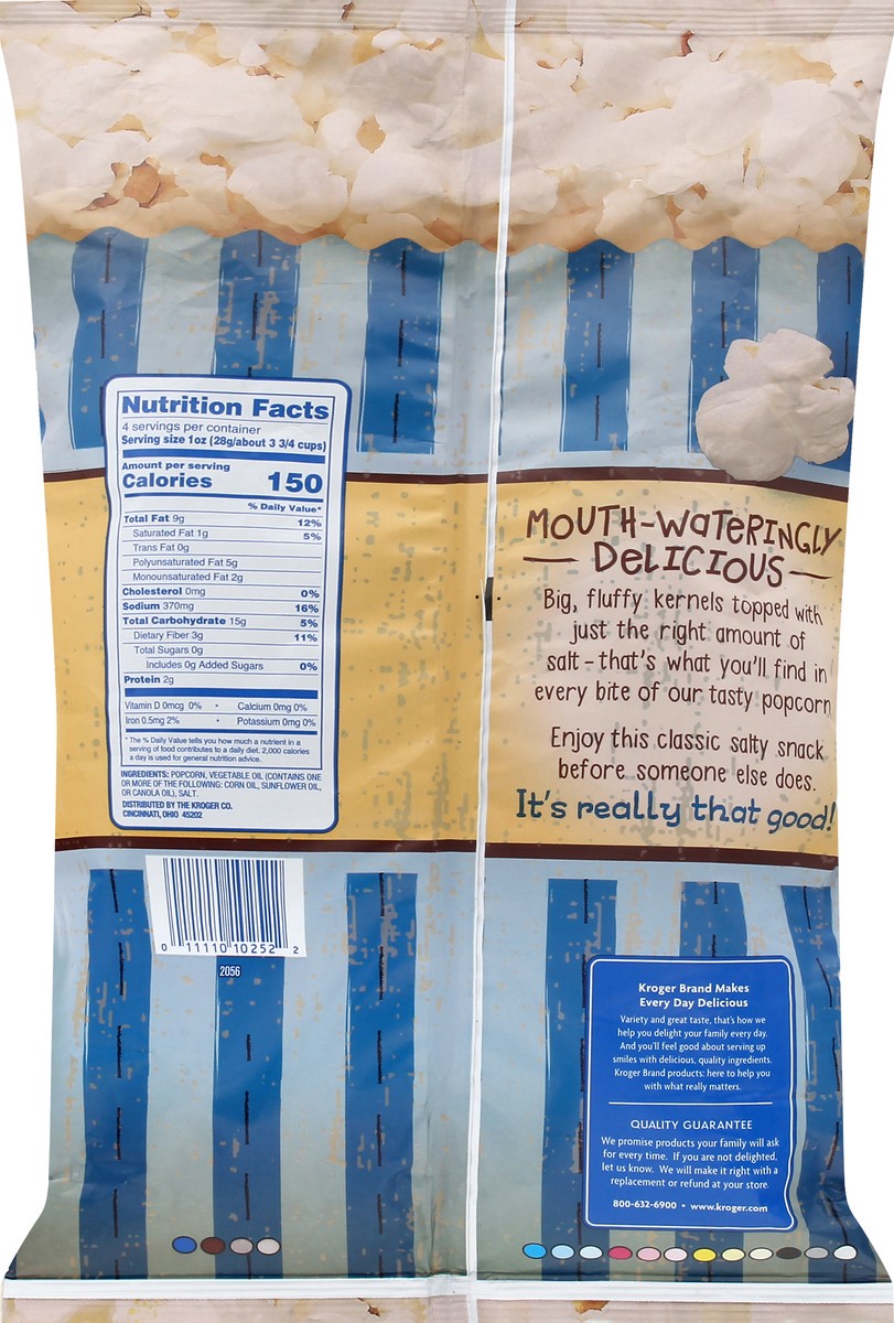 slide 6 of 11, Kroger Gluten-Free Salted Popcorn, 4 oz