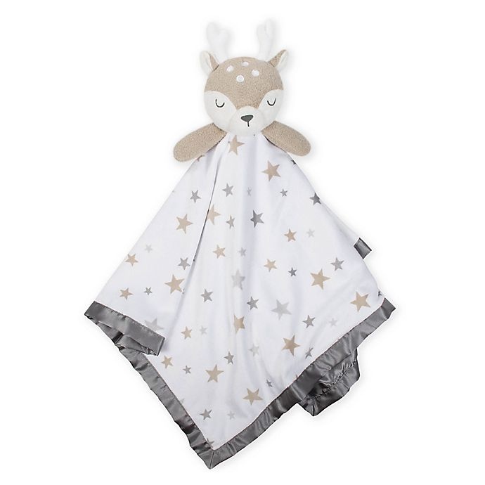 slide 1 of 4, Just Born XL Plush Deer Security Blanket - Grey/White, 1 ct