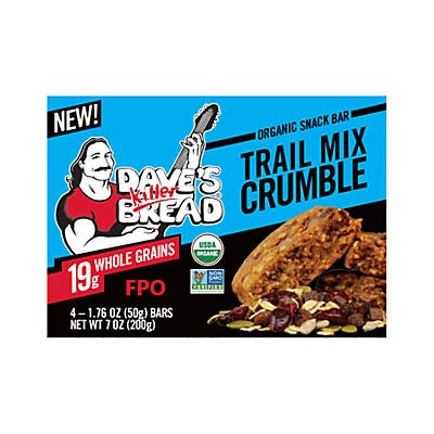 slide 1 of 1, Dave's Killer Bread Trail Mix Crumble Bar, 4 ct