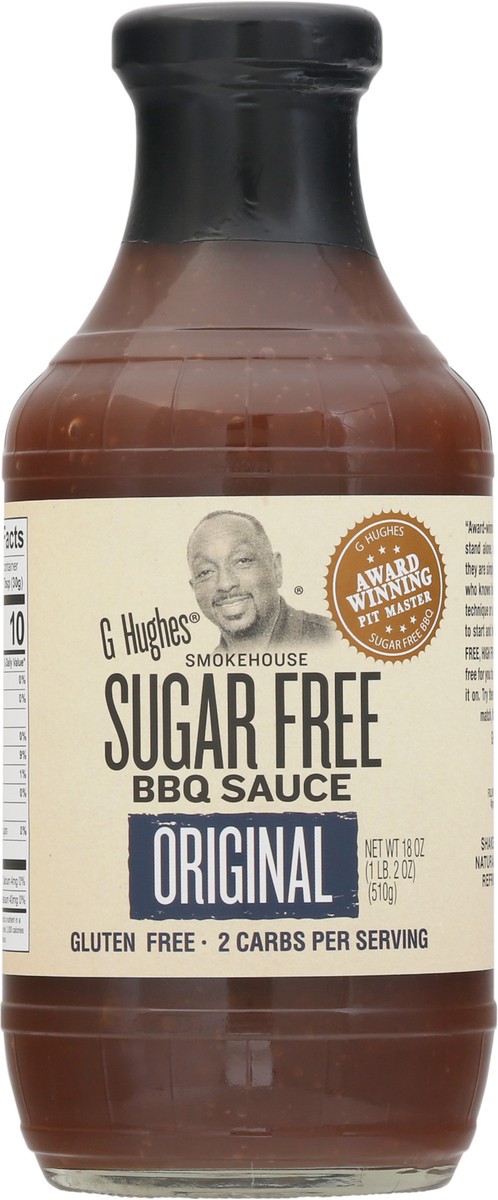 slide 1 of 9, G Hughes Sugar Free Original Bbq Sauce, 18 oz