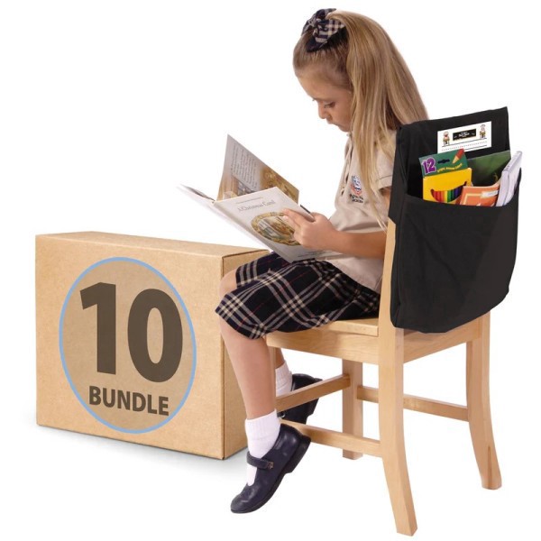 slide 2 of 2, Victor Seat Sack® Elastic Back Chair Pocket, 10"" x 17"", Black, 1 ct