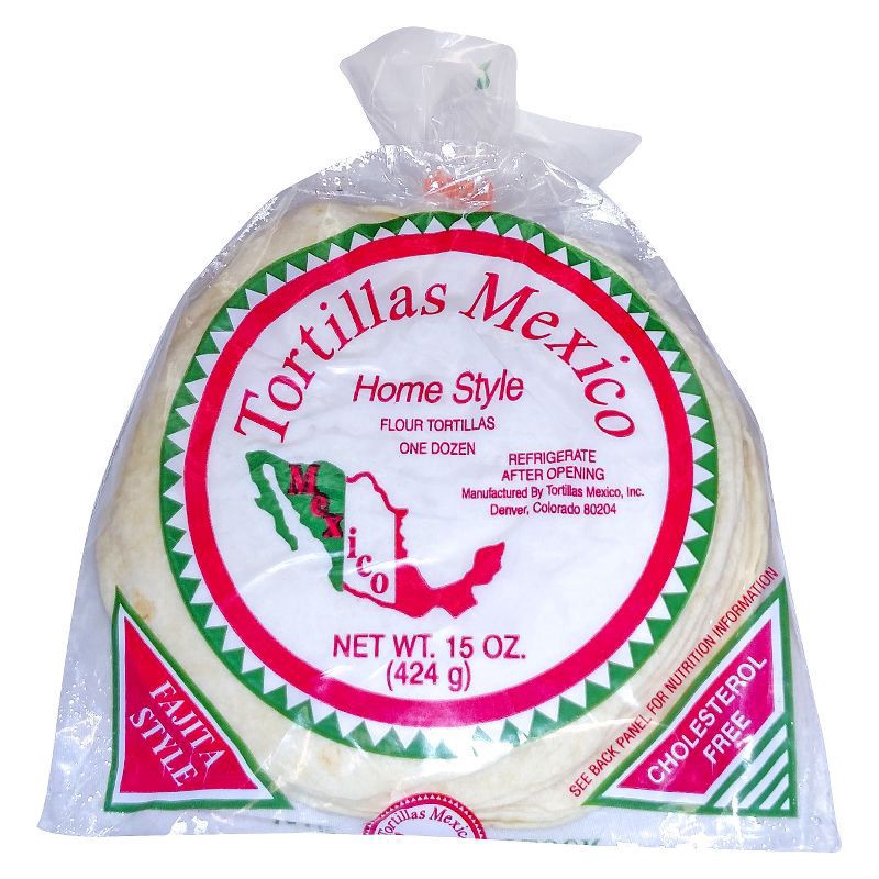 slide 1 of 1, Tortillas Mexico Home Style Flour Tortillas - 15oz/12ct, 12 ct; 15 oz