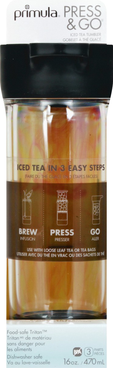 slide 9 of 10, Primula Press & Go 16 Ounce Black Iced Tea Tumbler 1 ea, 1 ct