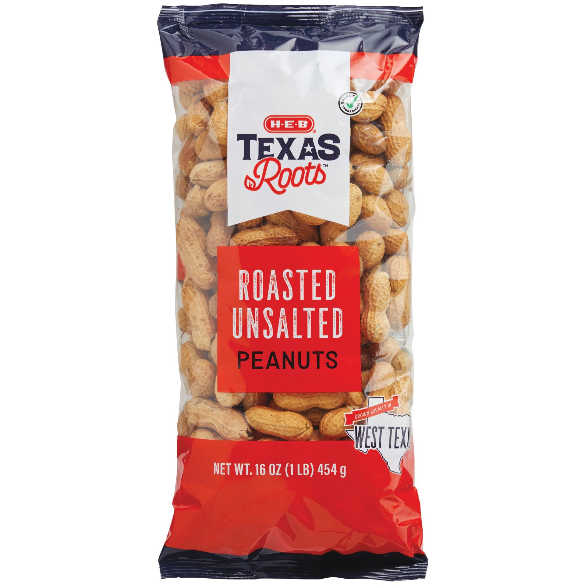 slide 1 of 1, H-E-B Texas Roots In-Shell Roasted Peanuts – Unsalted, 16 oz
