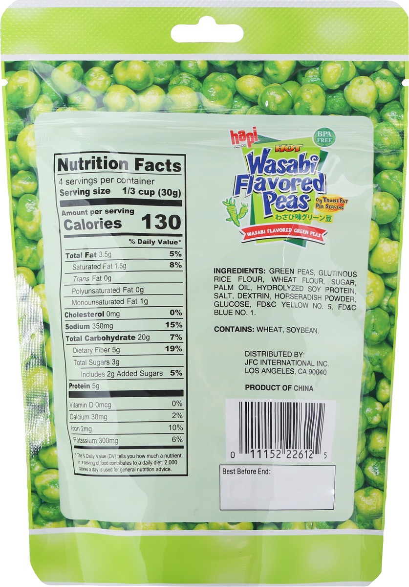 slide 8 of 9, Hapi Hot Wasabi Peas, 4.23 oz