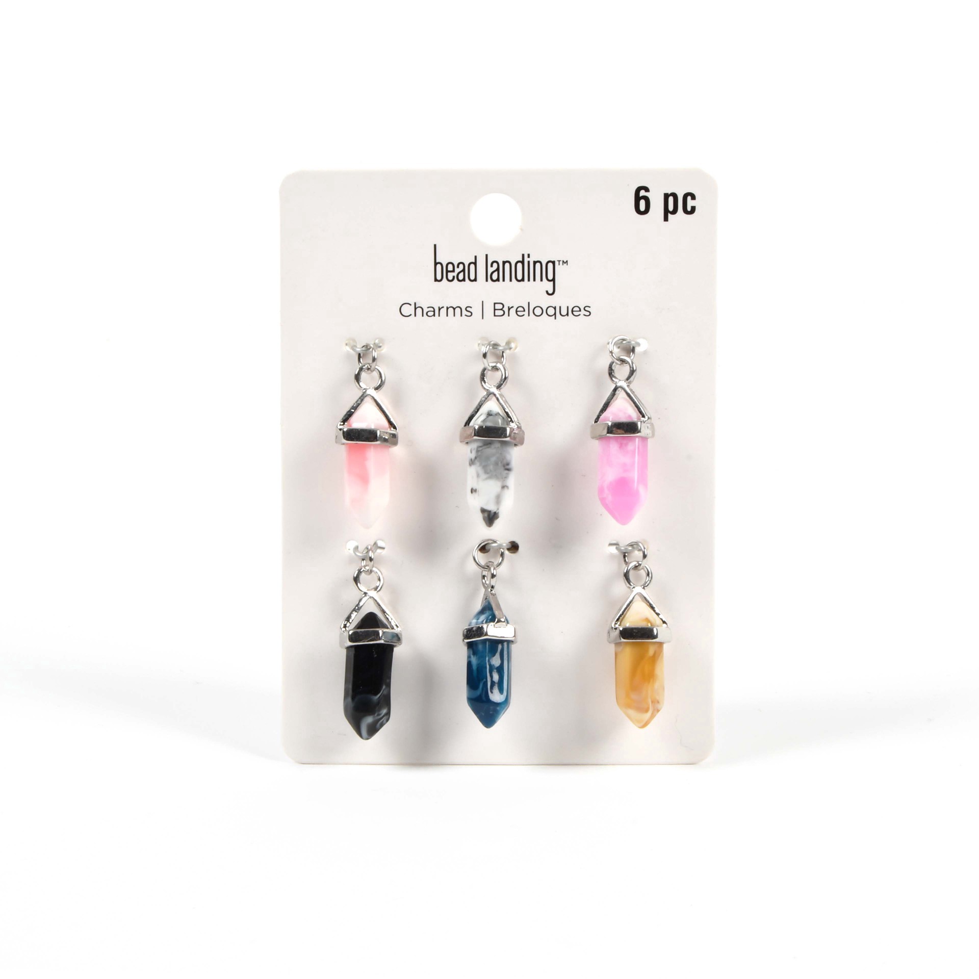 slide 5 of 5, Mixed Faux Crystal Dagger Charm Set By Bead Landing, 10mm x 26mm