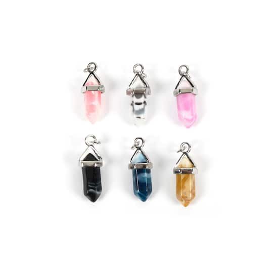 slide 1 of 5, Mixed Faux Crystal Dagger Charm Set By Bead Landing, 10mm x 26mm