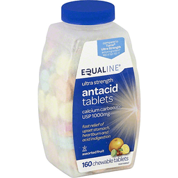 slide 1 of 1, Equaline Ultra Strength Antacid Tablets, Assorted Fruit, 160 ct