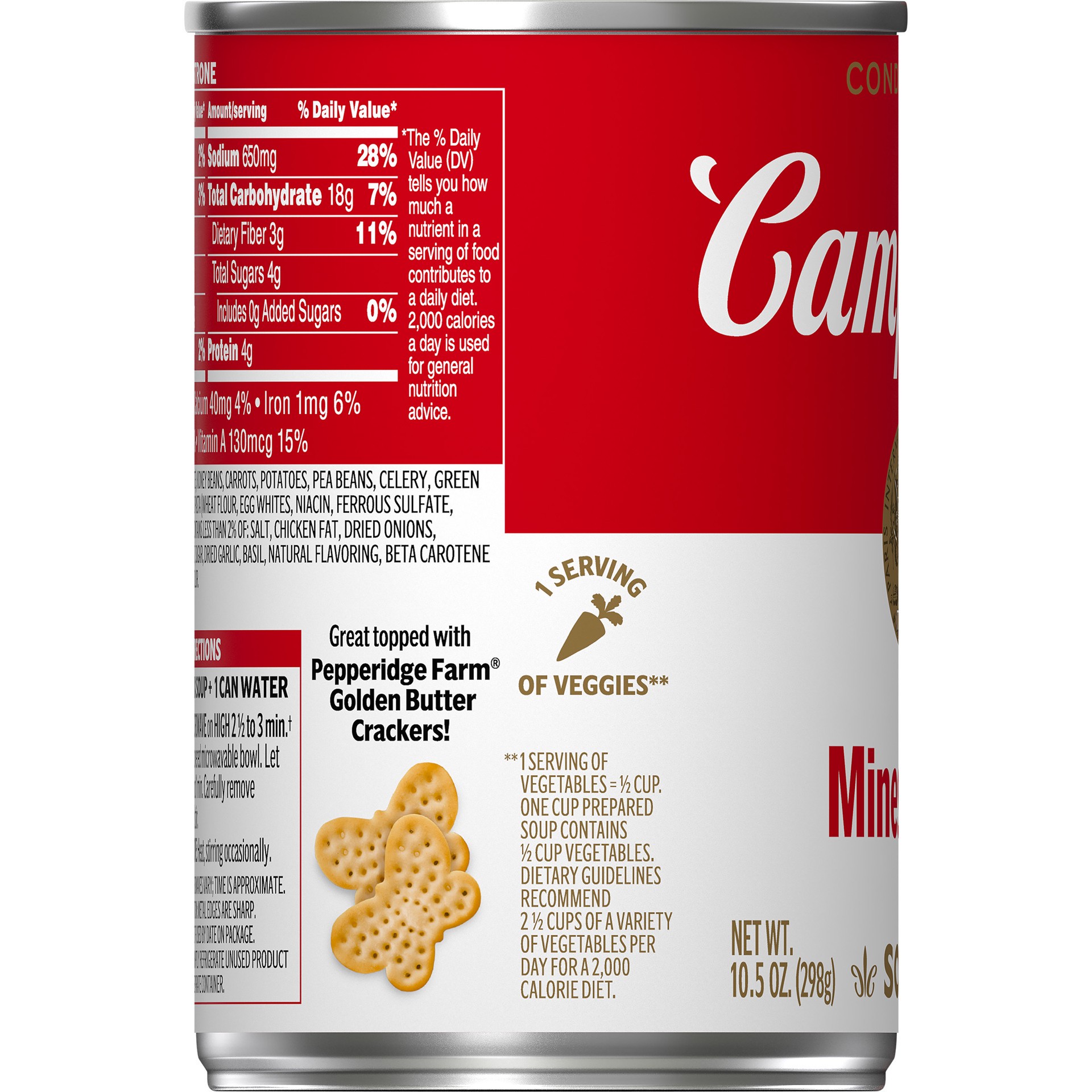 slide 4 of 5, Campbell's Condensed Minestrone Soup, 10.5 oz Can, 10.5 oz