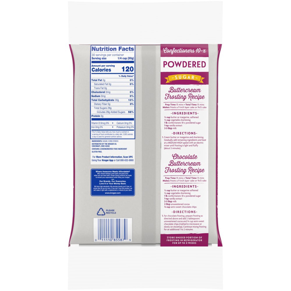 slide 2 of 6, Kroger Confectioners Powdered Sugar, 2 lb