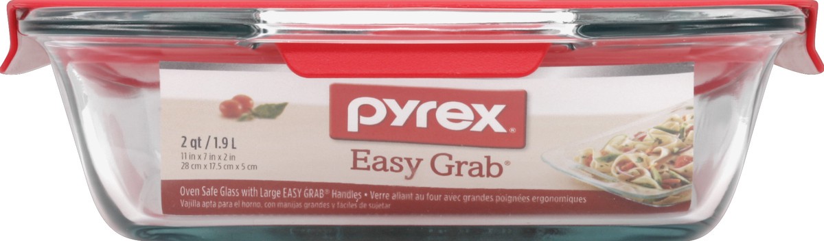 slide 4 of 4, Pyrex Easy GrabOblong Baking Dish with Red Plastic Lid, 1 ct