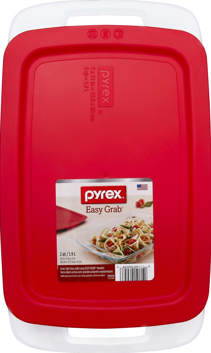 slide 3 of 4, Pyrex Easy GrabOblong Baking Dish with Red Plastic Lid, 1 ct