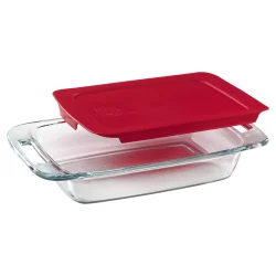 Pyrex Easy GrabOblong Baking Dish with Red Plastic Lid