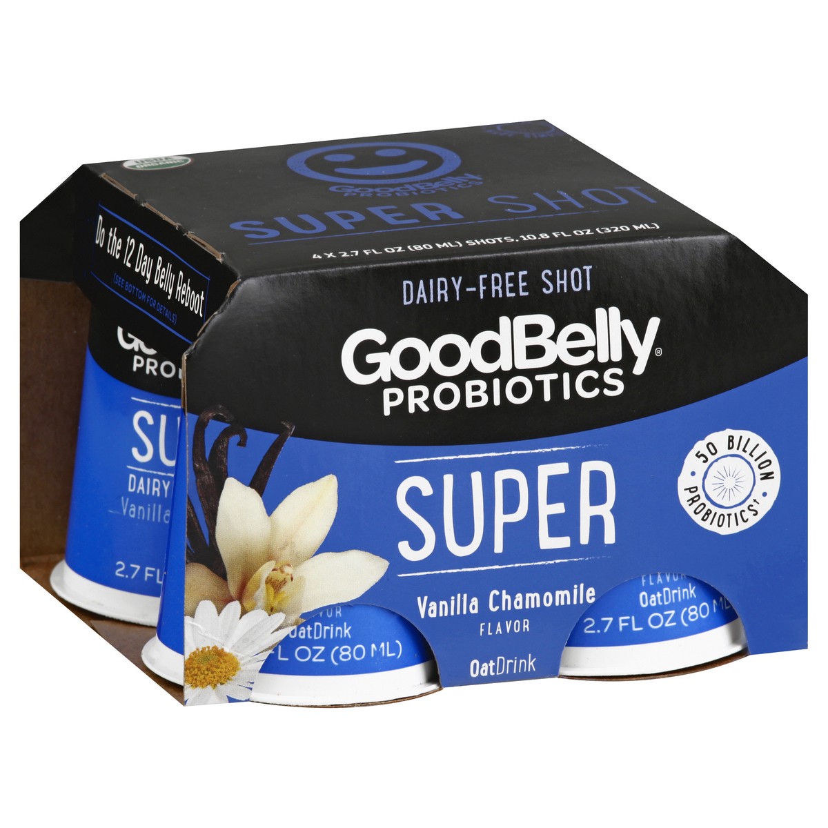 slide 7 of 12, GoodBelly Probiotics Super Vanilla Chamomile Flavor Oat Drink - 4 ct, 4 ct