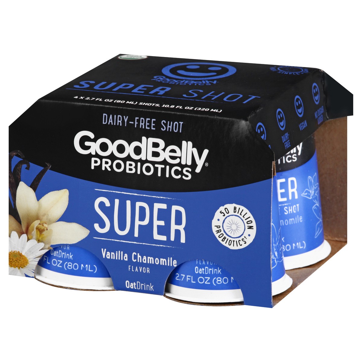 slide 8 of 12, GoodBelly Probiotics Super Vanilla Chamomile Flavor Oat Drink - 4 ct, 4 ct