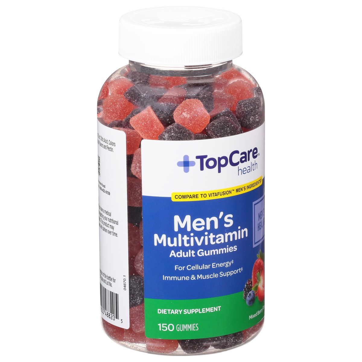 slide 8 of 9, TopCare Health Men's Strawberry and Berries Flavors Multivitamin 150 Adult Gummies, 150 ct