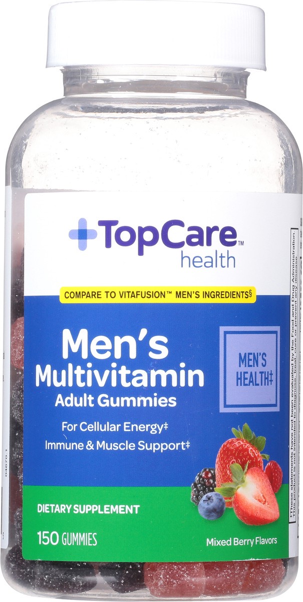 slide 2 of 9, TopCare Health Men's Strawberry and Berries Flavors Multivitamin 150 Adult Gummies, 150 ct