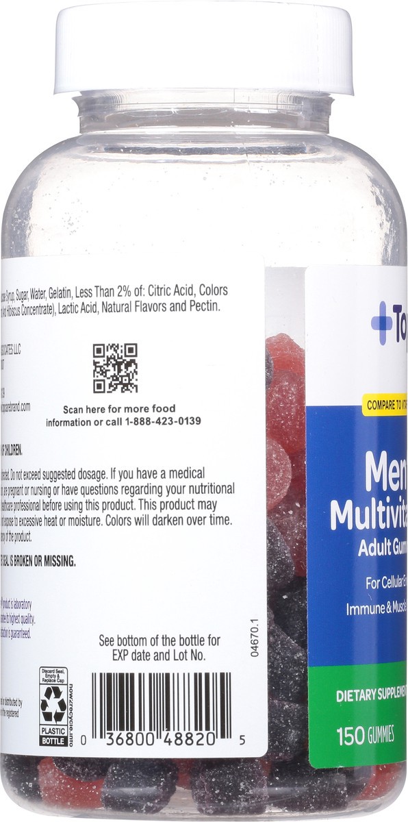 slide 5 of 9, TopCare Health Men's Strawberry and Berries Flavors Multivitamin 150 Adult Gummies, 150 ct