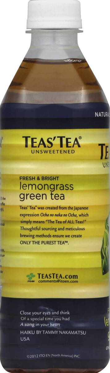 slide 4 of 4, Teas' Tea Teas Tea Lemongrass, 16.9 oz