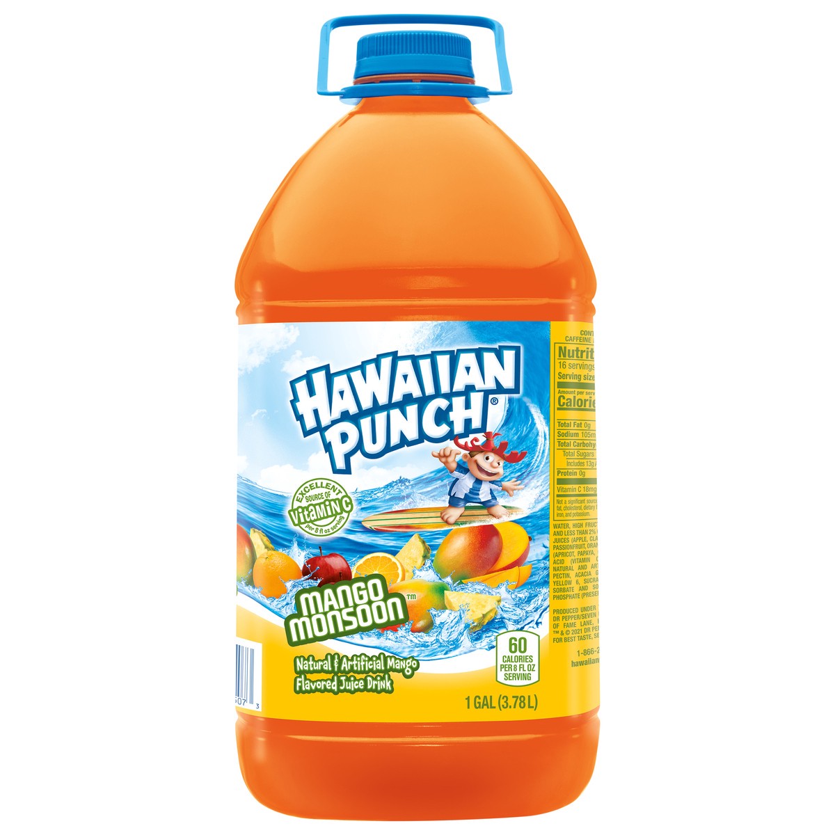 slide 1 of 3, Hawaiian Punch Mango Monsoon, 1 gal bottle, 1 gal