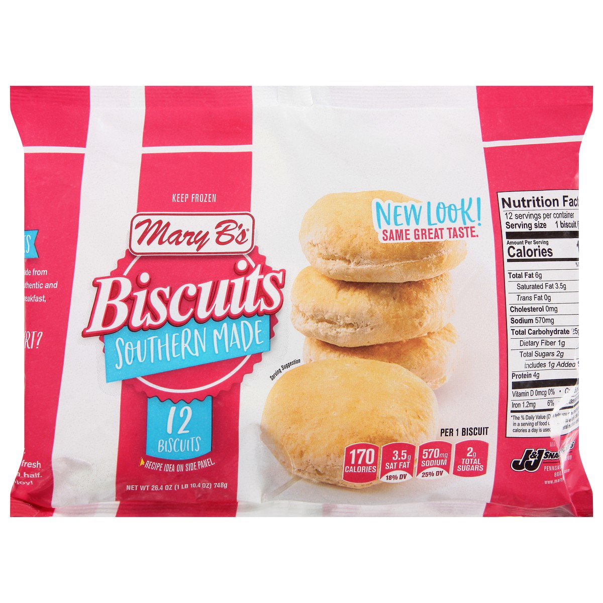 slide 1 of 12, Mary B's Southern Made Biscuits 12 ea, 12 ct
