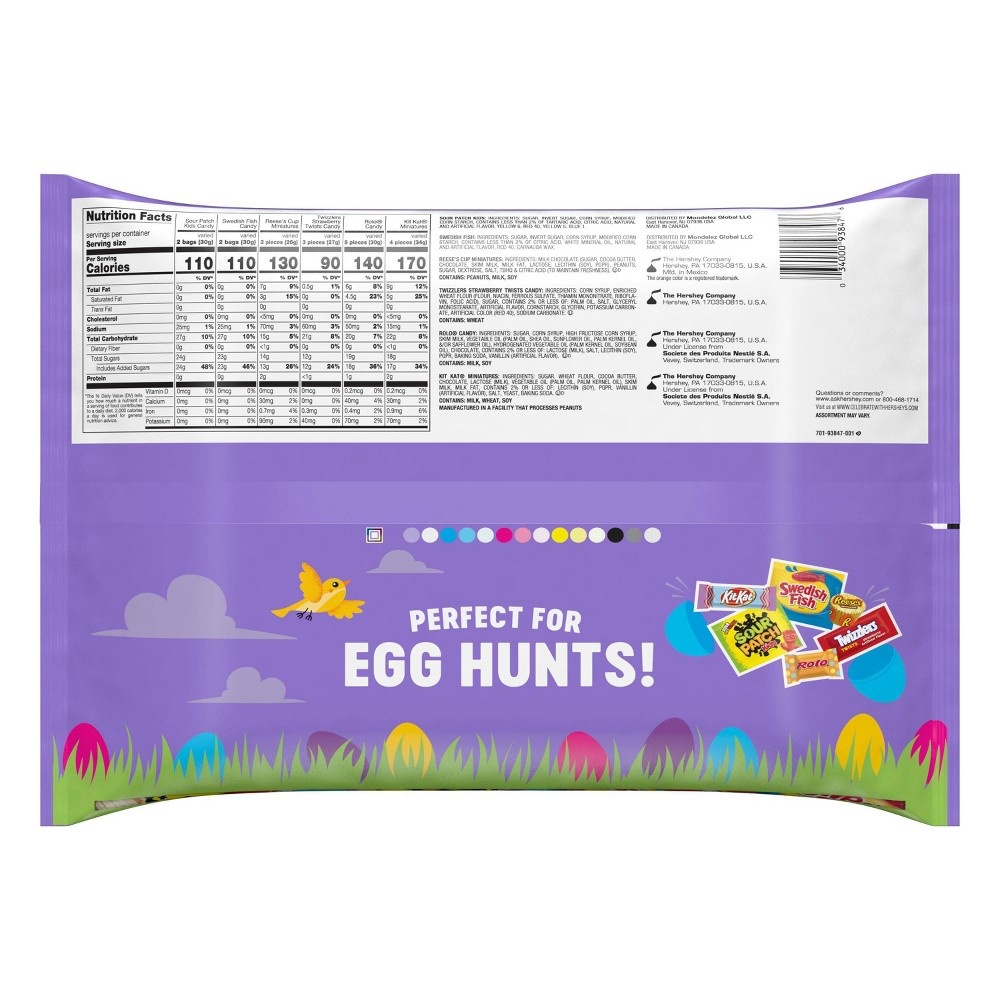 slide 2 of 2, Hershey's Easter Egg Hunt Snack Size Assorted Candy Mix, 85 ct