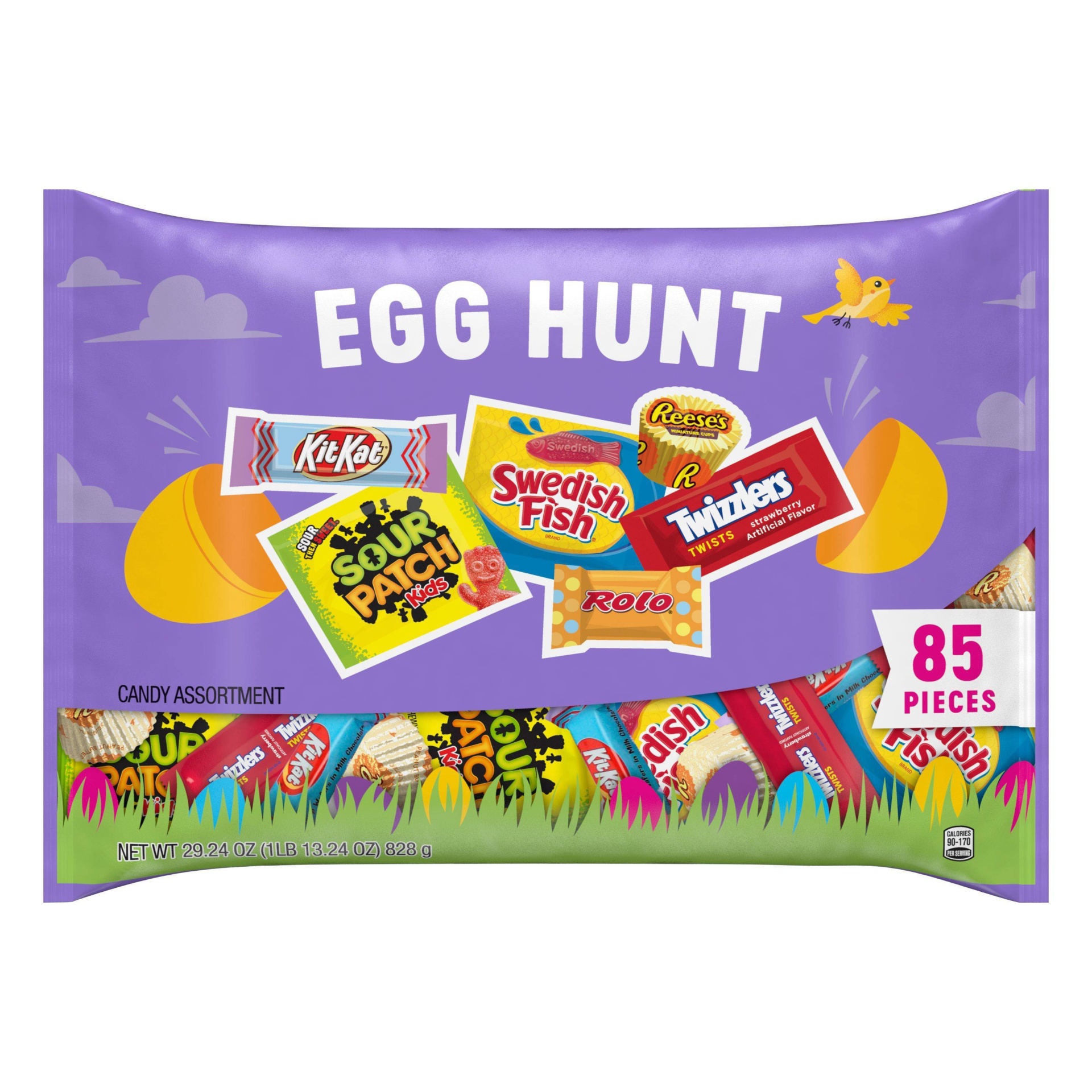 slide 1 of 2, Hershey's Easter Egg Hunt Snack Size Assorted Candy Mix, 85 ct