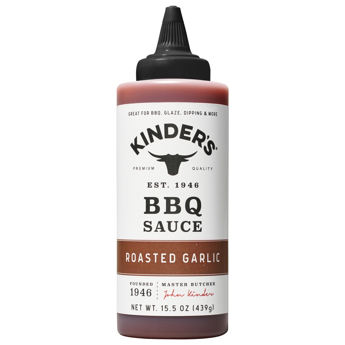 slide 1 of 1, Kinder's Roasted Garlic BBQ Sauce, 15.5 oz
