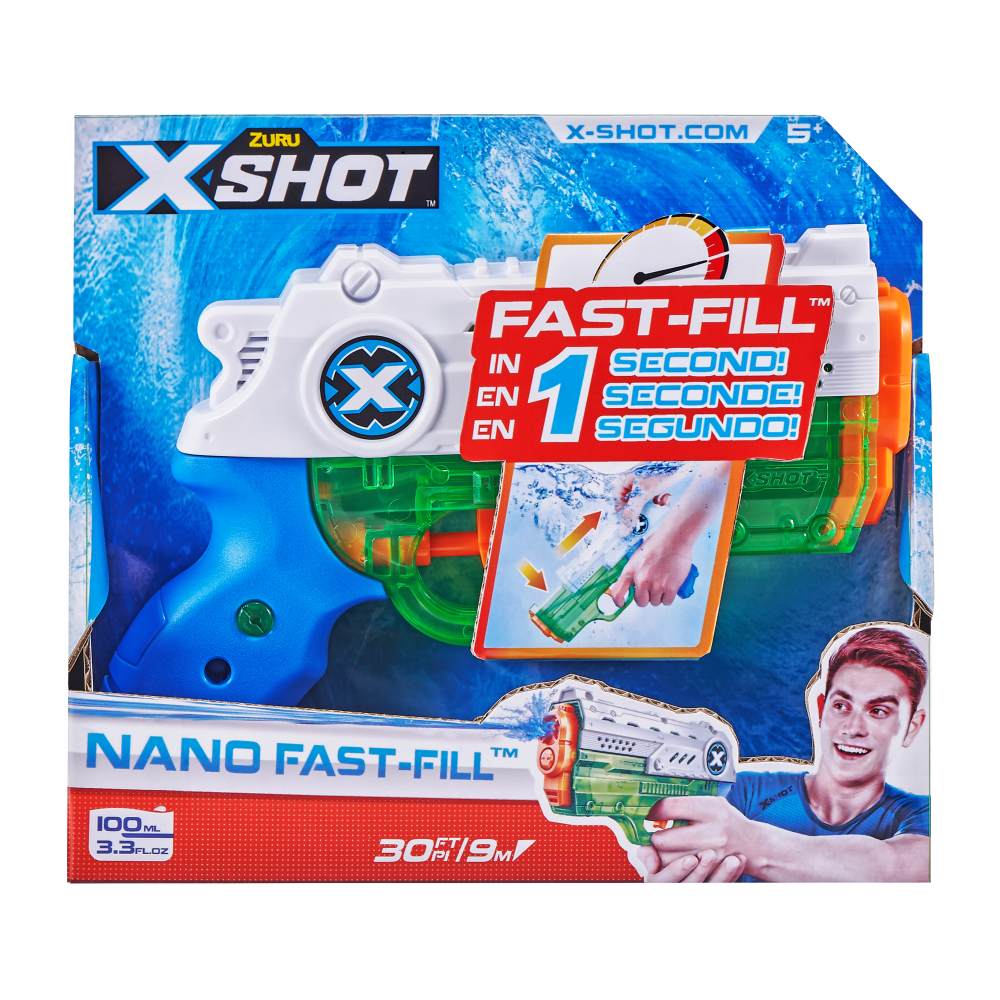 slide 1 of 1, ZURU X-Shot Nano Fast-Fill Water Blaster, 1 ct