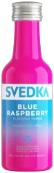 SVEDKA Blue Raspberry Flavored Vodka, 50 mL Mini Plastic Bottle, 70 Proof