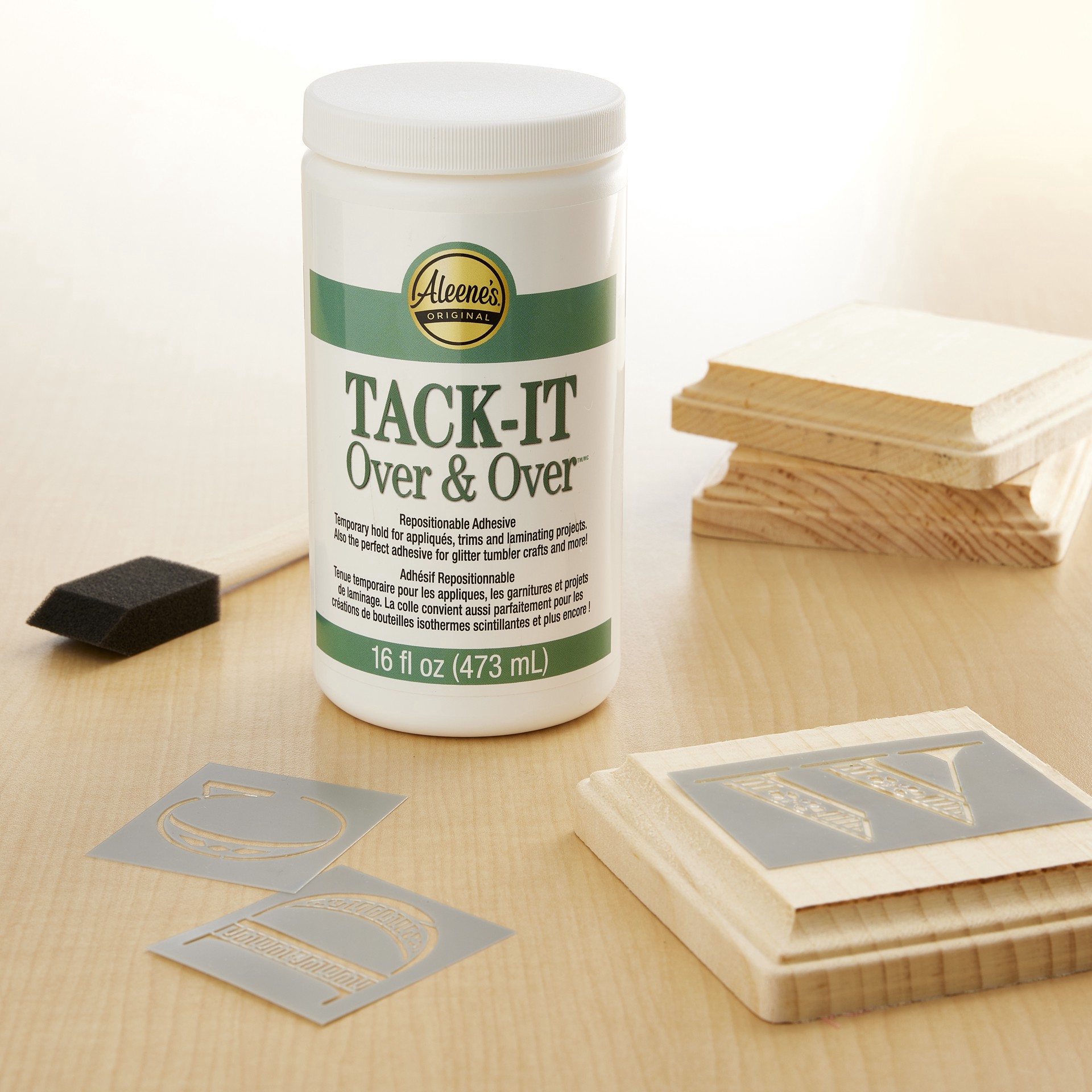 slide 2 of 3, Aleene's Original Tack It Over & Over Repositionable Adhesive, 16 fl oz