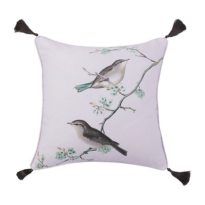 slide 1 of 1, Levtex Home Legacy Bird Tassel Square Throw Pillow - White, 1 ct